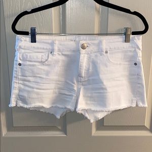 BCBGeneration white jean shorts